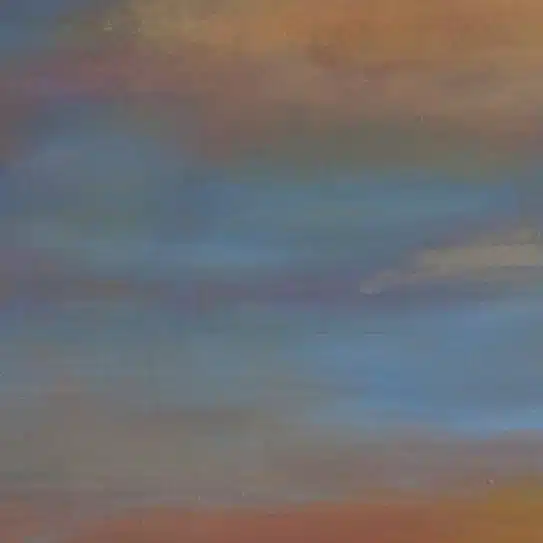 Close up of 'Tranquility' , painting Close-up of Tranquility - a peaceful painting featuring detailed sunset hues and tranquil ocean views