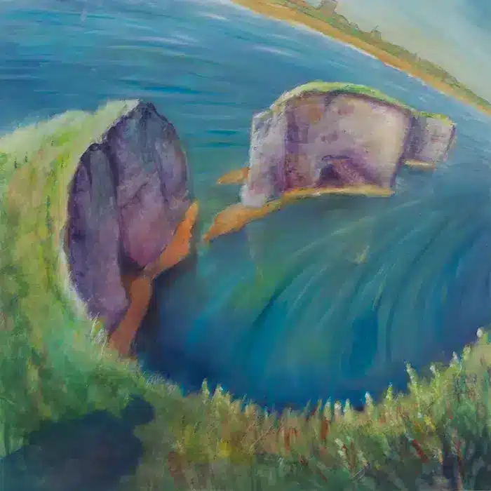 home 3 Surreal landscape painting of Old Harry Rocks in Dorset by Simon Lea Wright